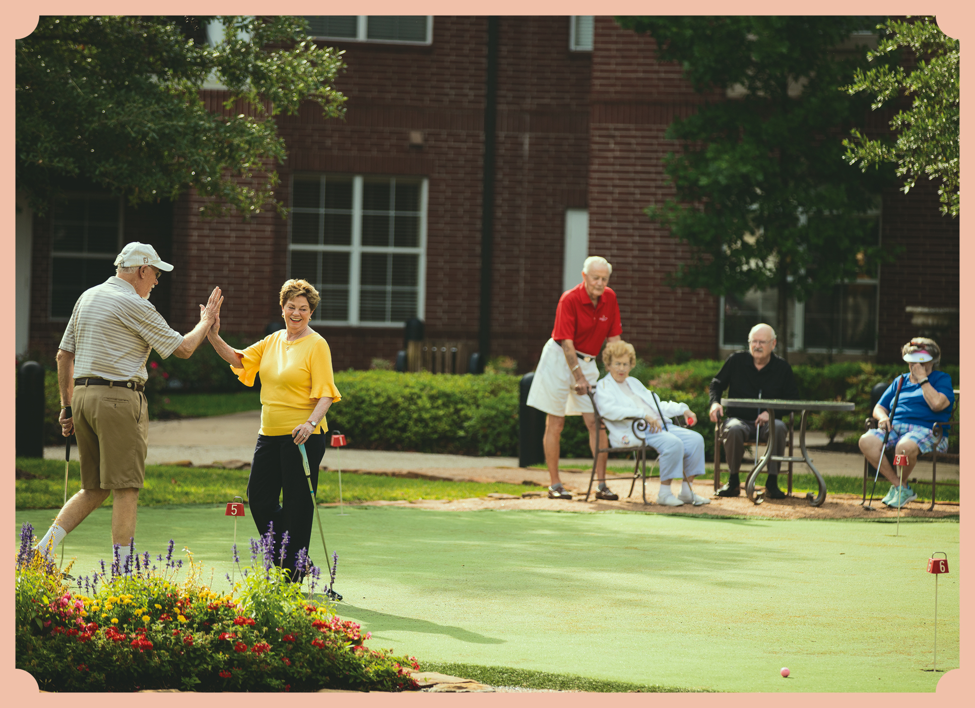 Independent living residents enjoying activities