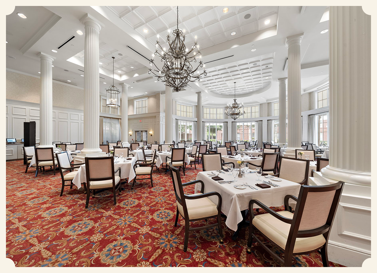 Elegant Windsor Dining Room with fine dining setup